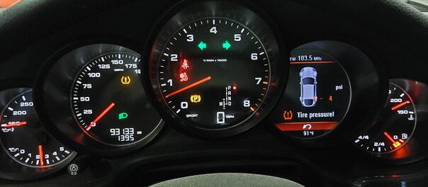 Thumbnail 3: 2011 PORSCHE PANAMERA (970 G1) SPEEDOMETER INSTRUMENT GAUGE CLUSTER (93k / MPH)