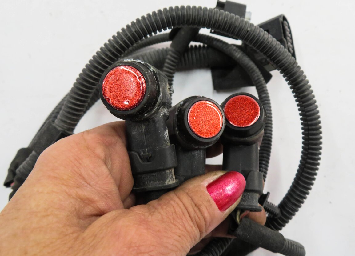 Thumbnail 6: 2011 PORSCHE PANAMERA (970 G1) RIGHT FRONT PDC SENSOR SET w/ HARNESS (ORANGE)