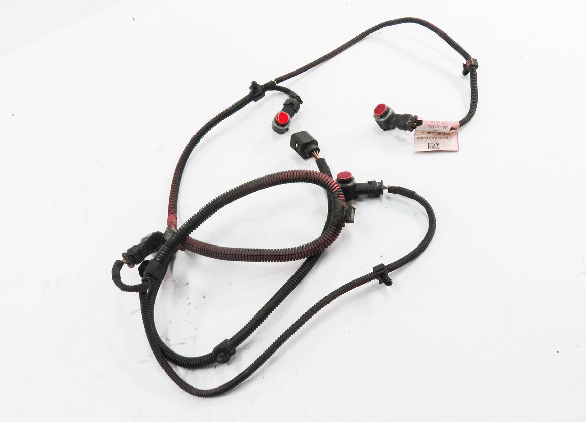 2011 PORSCHE PANAMERA (970 G1) REAR PDC PARK SENSOR SET w/ HARNESS (ORANGE)