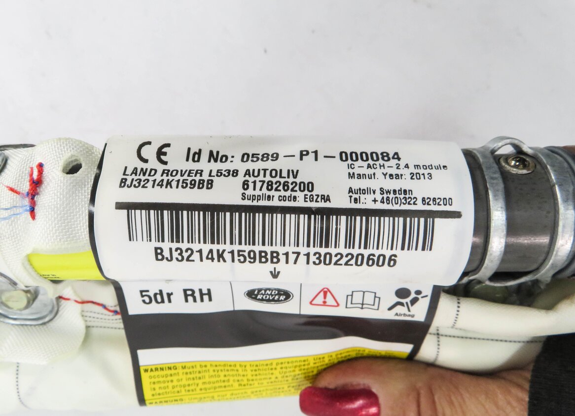 Thumbnail 6: 2012-2019 RANGE ROVER EVOQUE (L538) 4DR - RIGHT PASSENGER SIDE CURTAIN AIRBAG