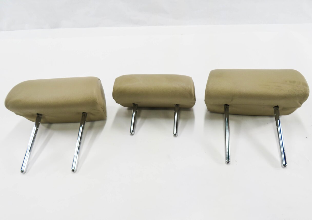 2008 BMW X5 (E70) REAR 2nd SECOND ROW SEAT HEADREST SET-3 (BEIGE LEATHER)