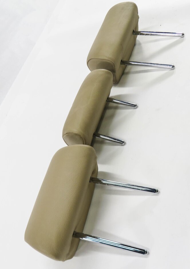 Thumbnail 3: 2008 BMW X5 (E70) REAR 2nd SECOND ROW SEAT HEADREST SET-3 (BEIGE LEATHER)