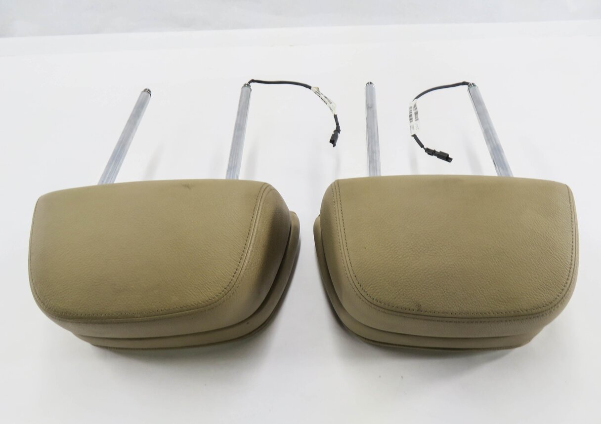 Thumbnail 6: 2008 BMW X5 (E70) FRONT LEFT & RIGHT SEAT HEADREST SET-2 (BEIGE LEATHER)