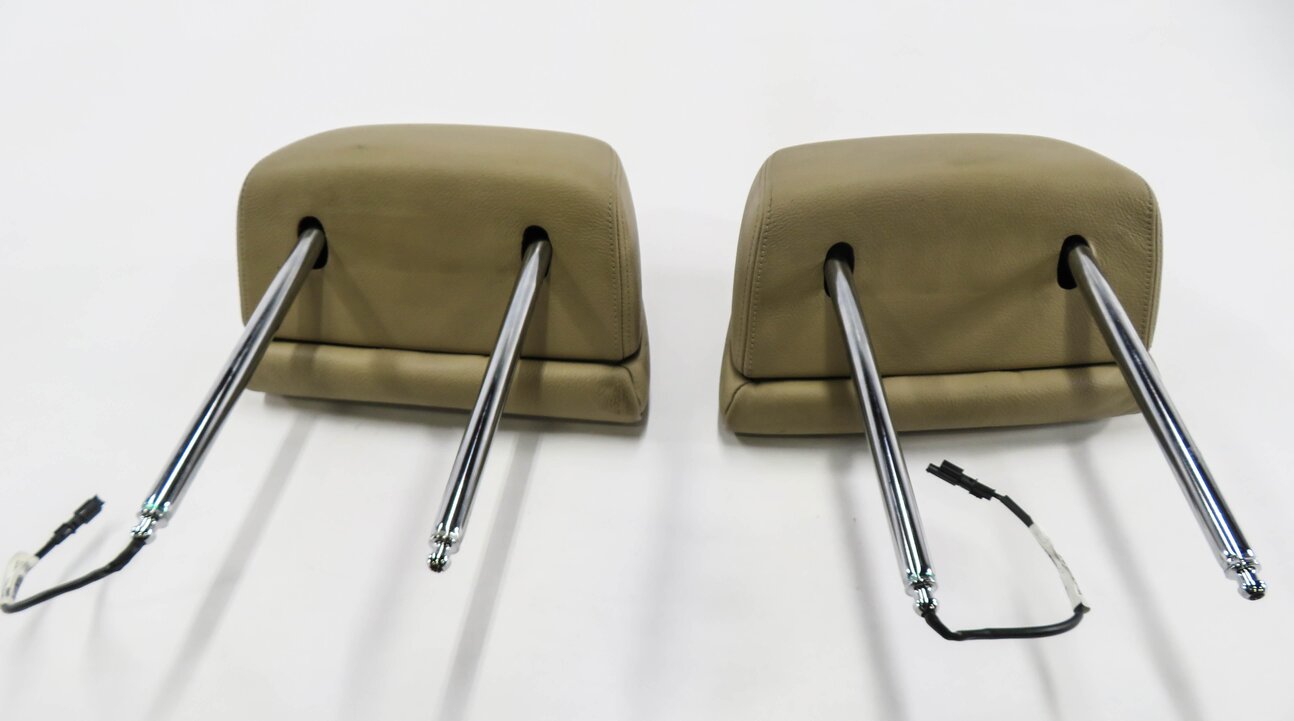Thumbnail 7: 2008 BMW X5 (E70) FRONT LEFT & RIGHT SEAT HEADREST SET-2 (BEIGE LEATHER)