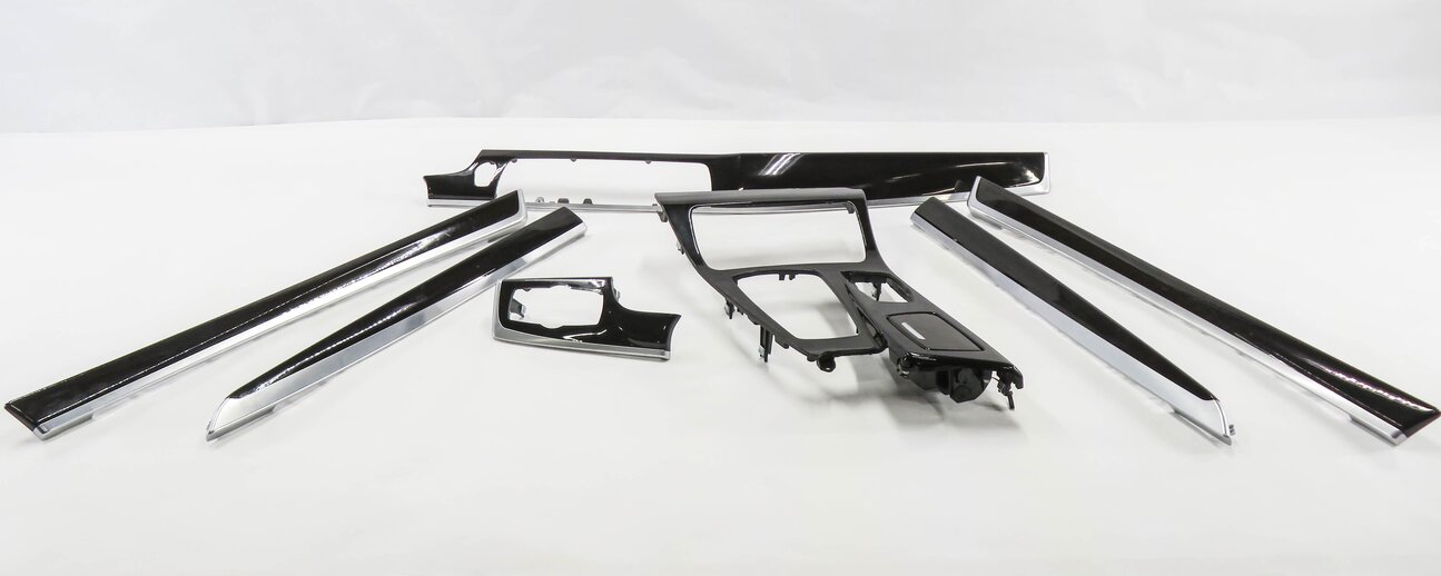 Thumbnail 1: 2013 BMW 535i (F10) DASH DOOR CONSOLE WOOD GRAIN TRIM PANEL SET (FINE ASH GRAIN)