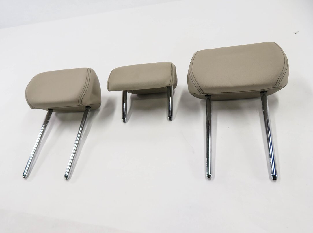 Thumbnail 2: 2012 BMW 328i (F30) REAR LEFT CENTER RIGHT SEAT HEADREST SET-3 (OYSTER LEATHER)