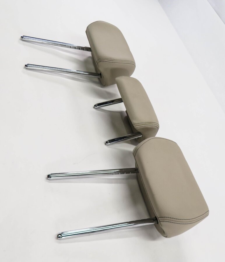 Thumbnail 3: 2012 BMW 328i (F30) REAR LEFT CENTER RIGHT SEAT HEADREST SET-3 (OYSTER LEATHER)