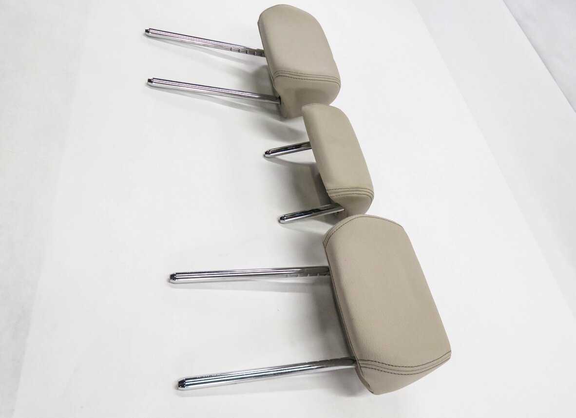 Thumbnail 5: 2012 BMW 328i (F30) REAR LEFT CENTER RIGHT SEAT HEADREST SET-3 (OYSTER LEATHER)