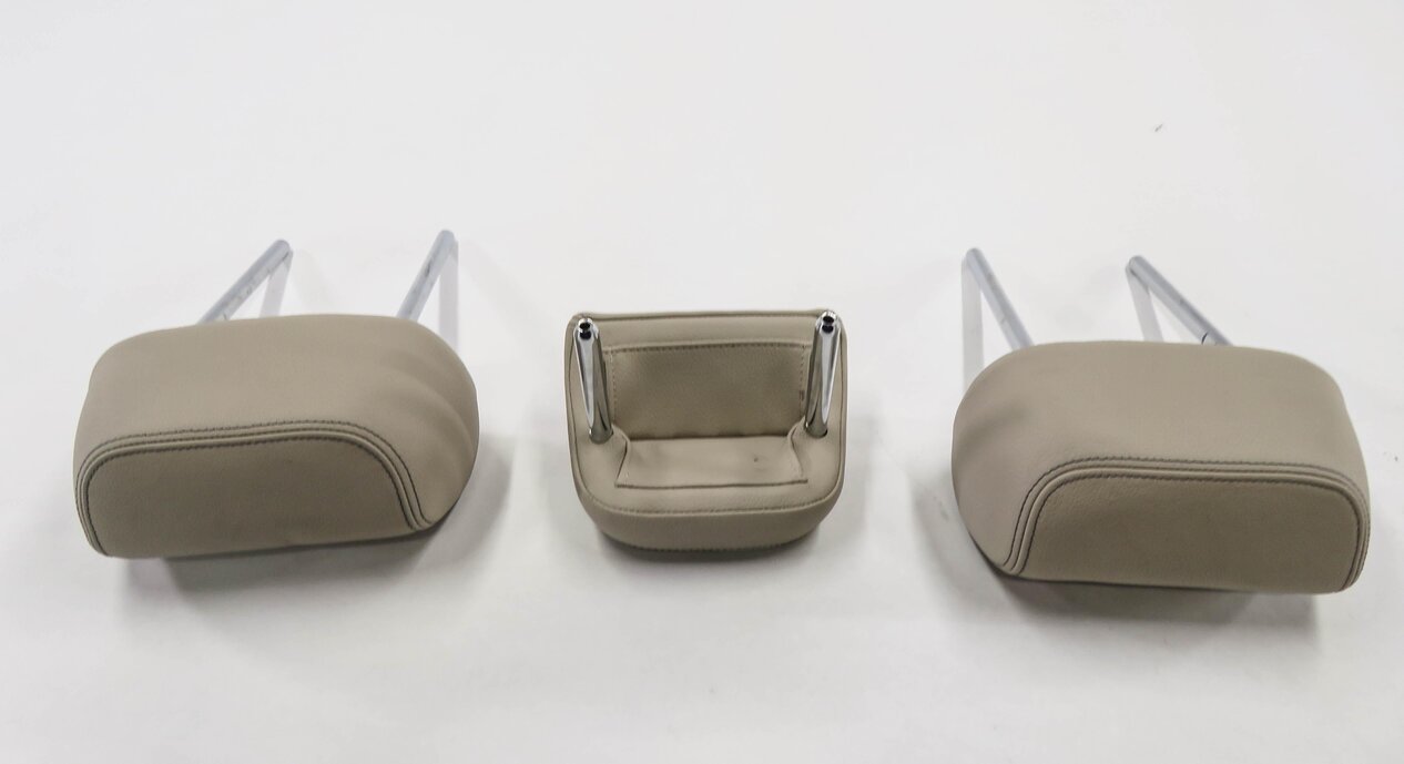 Thumbnail 7: 2012 BMW 328i (F30) REAR LEFT CENTER RIGHT SEAT HEADREST SET-3 (OYSTER LEATHER)