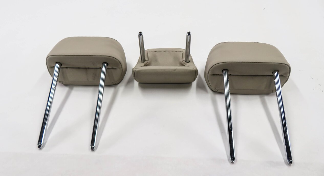 Thumbnail 8: 2012 BMW 328i (F30) REAR LEFT CENTER RIGHT SEAT HEADREST SET-3 (OYSTER LEATHER)