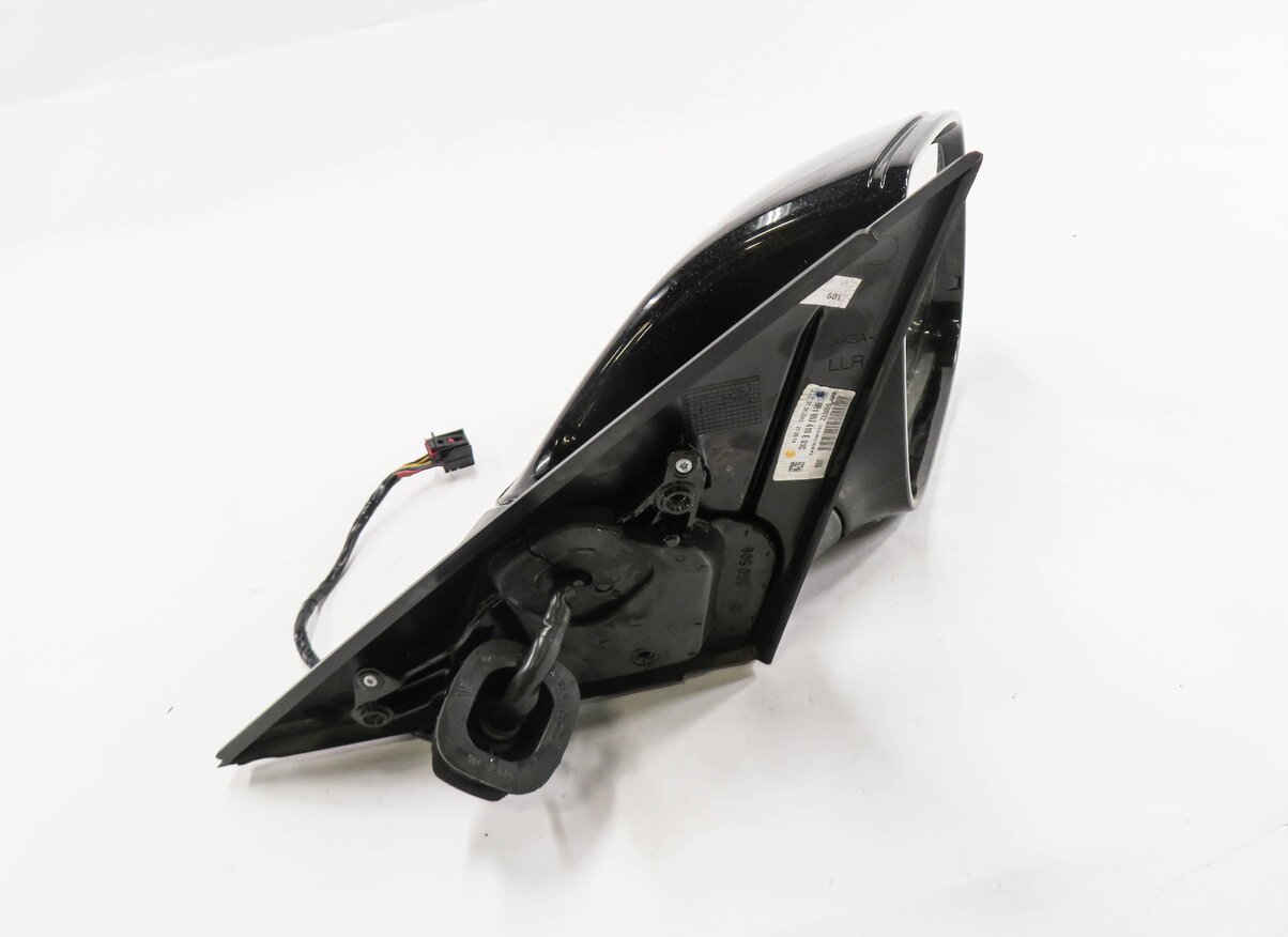 Thumbnail 4: 09-14 AUDI Q5 (8R) RIGHT P-FOLD HEAT AUTODIM MEMORY DOOR MIRROR w/ LIGHT (BLACK)