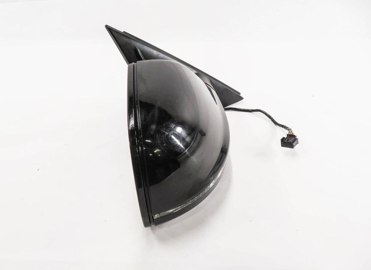 Thumbnail 5: 09-14 AUDI Q5 (8R) RIGHT P-FOLD HEAT AUTODIM MEMORY DOOR MIRROR w/ LIGHT (BLACK)
