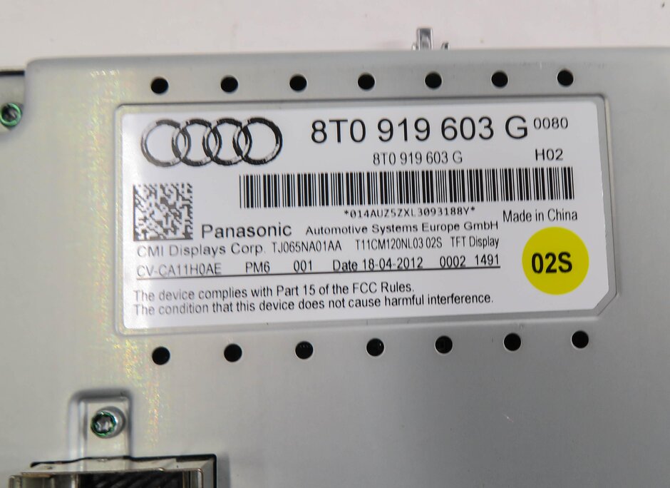 Thumbnail 8: 2009-2017 AUDI A4 S4 A5 S5 Q5 (B8 8K 8T 8R) RADIO STEREO MEDIA DISPLAY SCREEN