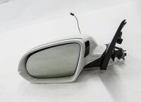 11-14 AUDI A8 S8 (D4 4H) LEFT P-FOLD LANE KEEP ASSIST DOOR MIRROR (IBIS WHITE)