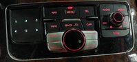 Thumbnail 2: 11-18 AUDI A8 S8 (D4 4H) CENTER CONSOLE MMI NAVIGATION CONTROL SWITCH (OPT 8DY)