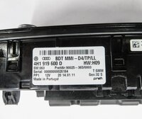 Thumbnail 9: 11-18 AUDI A8 S8 (D4 4H) CENTER CONSOLE MMI NAVIGATION CONTROL SWITCH (OPT 8DY)