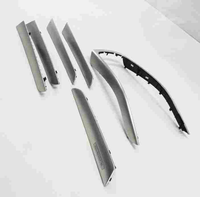 Thumbnail 2: 2009 AUDI A4 (B8 8K) DASH DOOR CONSOLE TRIM PANEL SET-6 (ALUMINUM FISH SCALE)