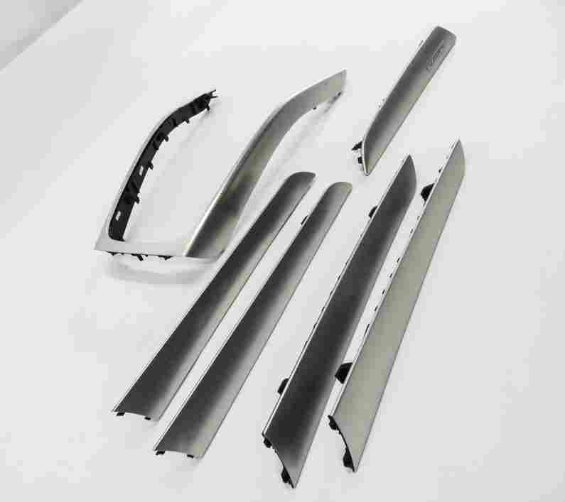Thumbnail 9: 2009 AUDI A4 (B8 8K) DASH DOOR CONSOLE TRIM PANEL SET-6 (ALUMINUM FISH SCALE)
