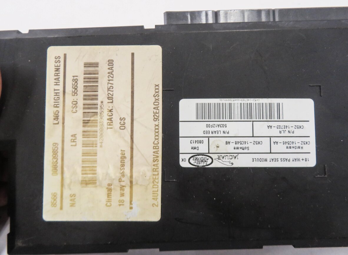 Thumbnail 7: 2013 RANGE ROVER (L405) RIGHT FRONT PASSENGER SEAT CONTROL MODULE