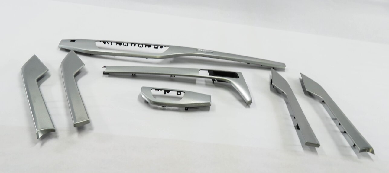 2018 AUDI A4 (B9 8W) DASH DOOR CONSOLE TRIM PANEL SET (ALUMINUM SCALE TRIM)