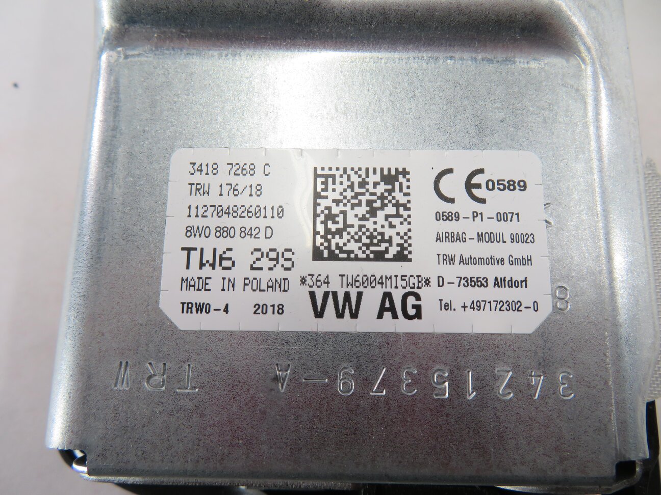Thumbnail 4: 2017-2018 AUDI A4 A5 S5 (B9 8W F5) RIGHT FRONT PASSENGER KNEE AIRBAG AIR BAG