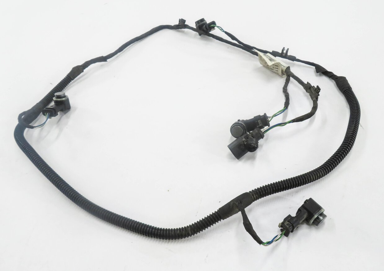 2014 PORSCHE CAYENNE (958) REAR PDC PARK DISTANCE SENSOR SET w/ HARNESS (GRAY)