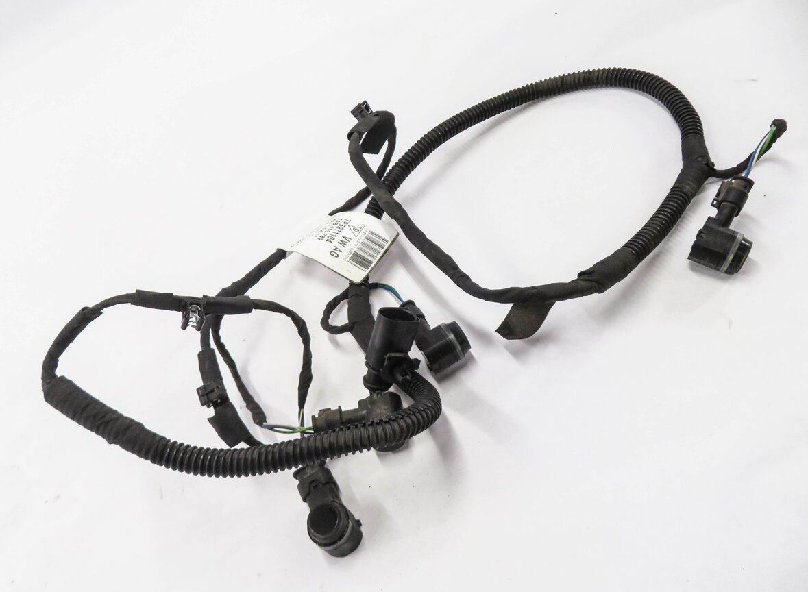 Thumbnail 2: 2013 PORSCHE CAYENNE (958) REAR PDC PARK DISTANCE SENSOR SET w/ HARNESS (BLACK)