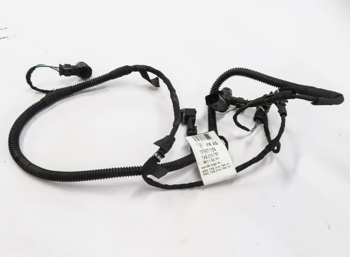 Thumbnail 4: 2013 PORSCHE CAYENNE (958) REAR PDC PARK DISTANCE SENSOR SET w/ HARNESS (BLACK)