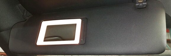 Thumbnail 2: 2011-2014 PORSCHE CAYENNE (958) FRONT LEFT & RIGHT SUNVISOR SHADE SET (BLACK)