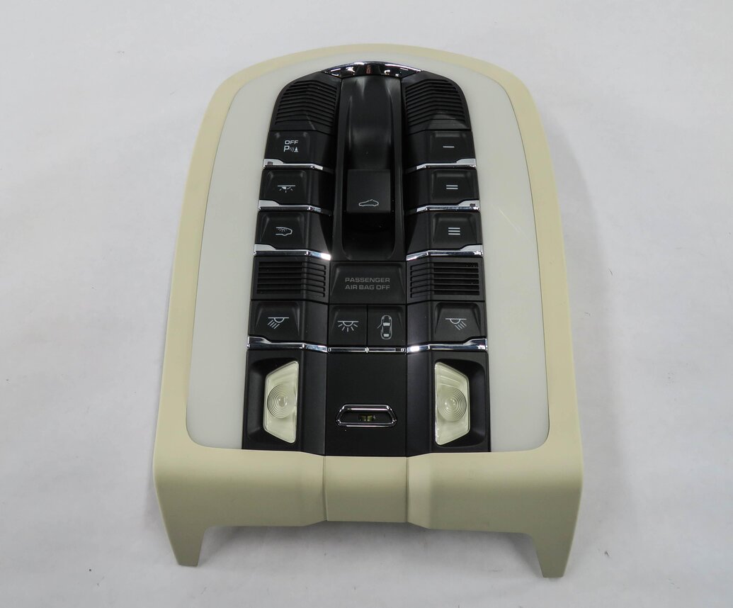 Thumbnail 3: 2010 PORSCHE PANAMERA (970 G1) FRONT DOMELIGHT READING COURTESY LIGHT (CREAM)