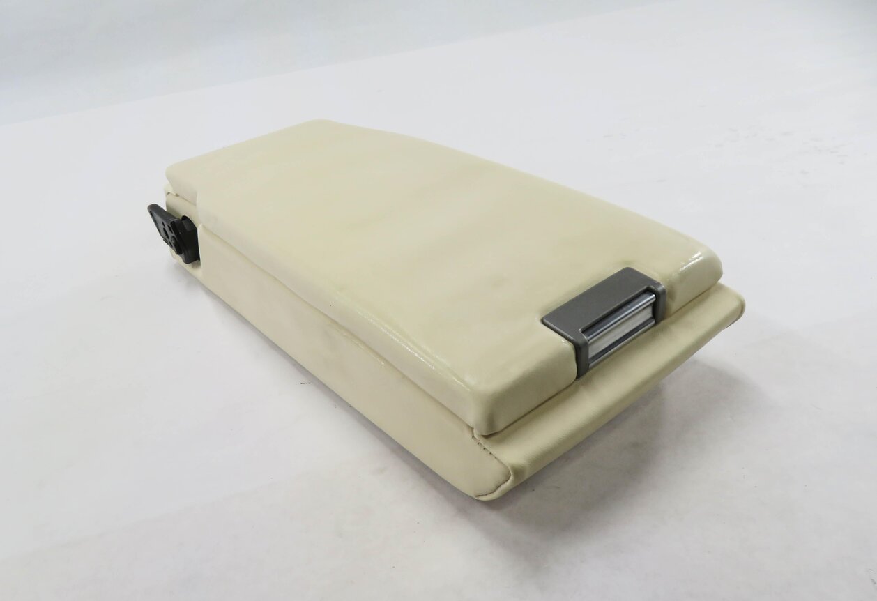 2010 PORSCHE PANAMERA (970) REAR SEAT CENTER CONSOLE ARMREST COMPARTMENT (CREAM)