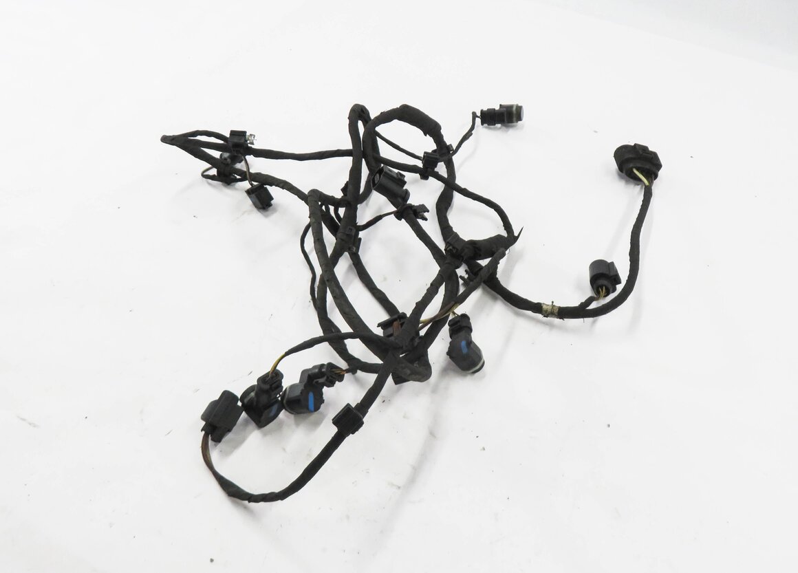 2011 AUDI Q7 (4L) FRONT PDC PARK DISTANCE SENSOR SET w/ HARNESS (ORCA BLACK)
