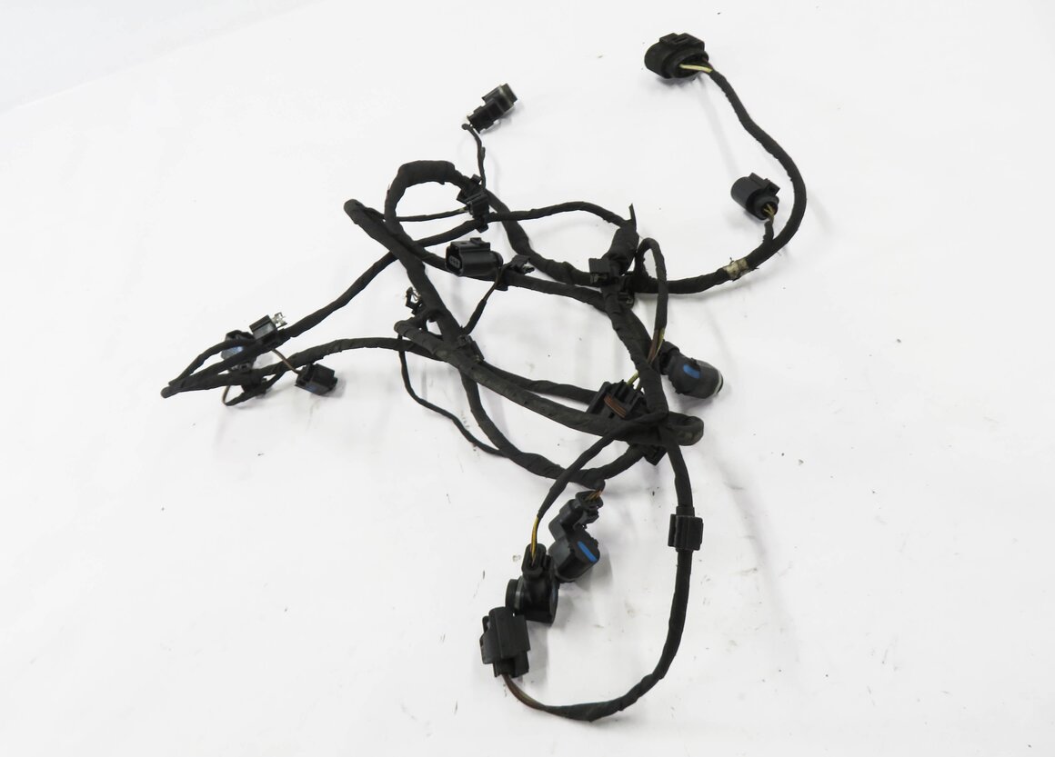Thumbnail 2: 2011 AUDI Q7 (4L) FRONT PDC PARK DISTANCE SENSOR SET w/ HARNESS (ORCA BLACK)