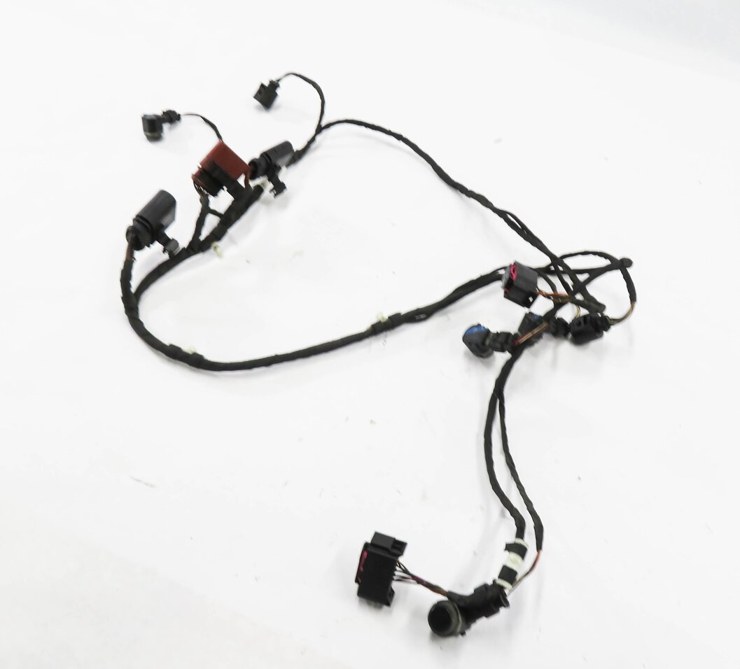 2011 AUDI Q7 (4L) REAR PDC PARK DISTANCE SENSOR SET w/ HARNESS (ORCA BLACK)