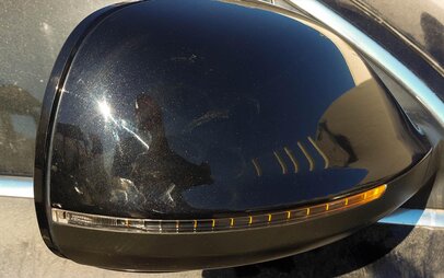 Thumbnail 2: 2010-2012 AUDI Q7 (4L) RIGHT P-FOLD AUTODIM MEMORY DOOR MIRROR (ORCA BLACK)