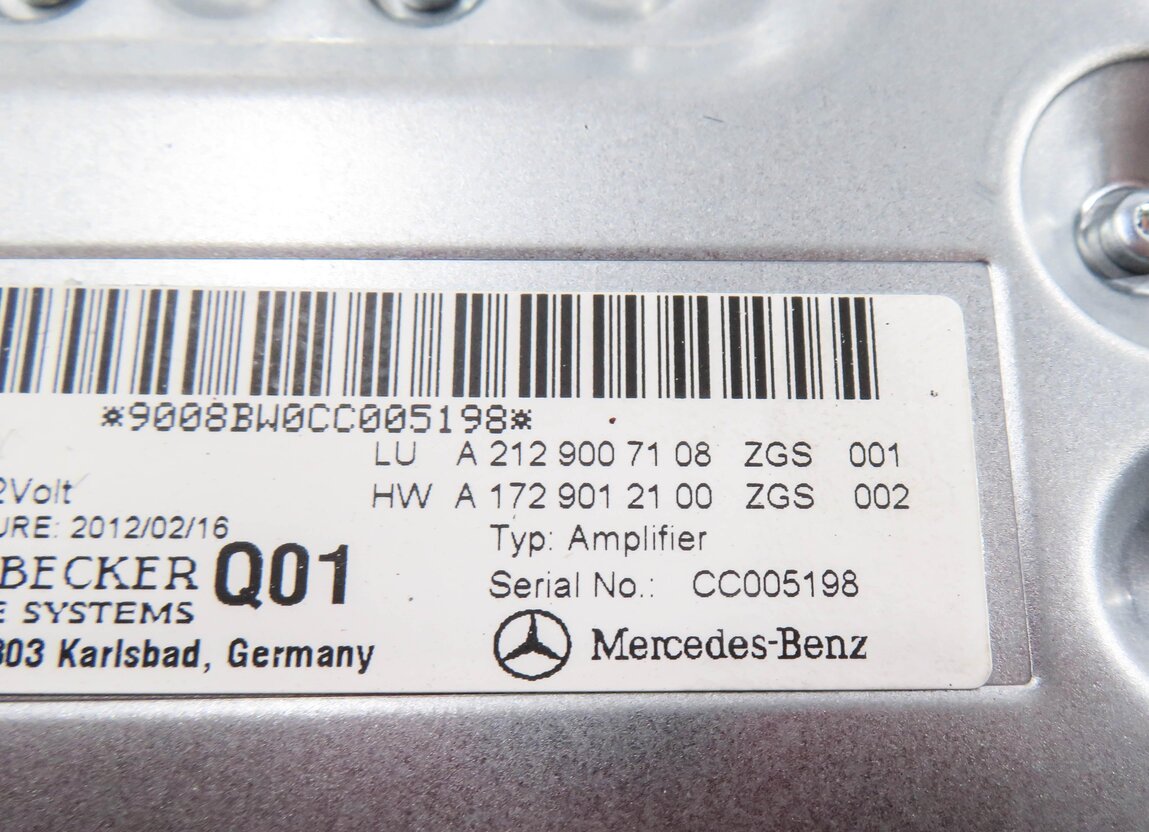 Thumbnail 5: 08-13 MERCEDES C300 C350 C63 E350 E550 E63 GLK3450 CLS550 HARMAN AUDIO AMPLIFIER