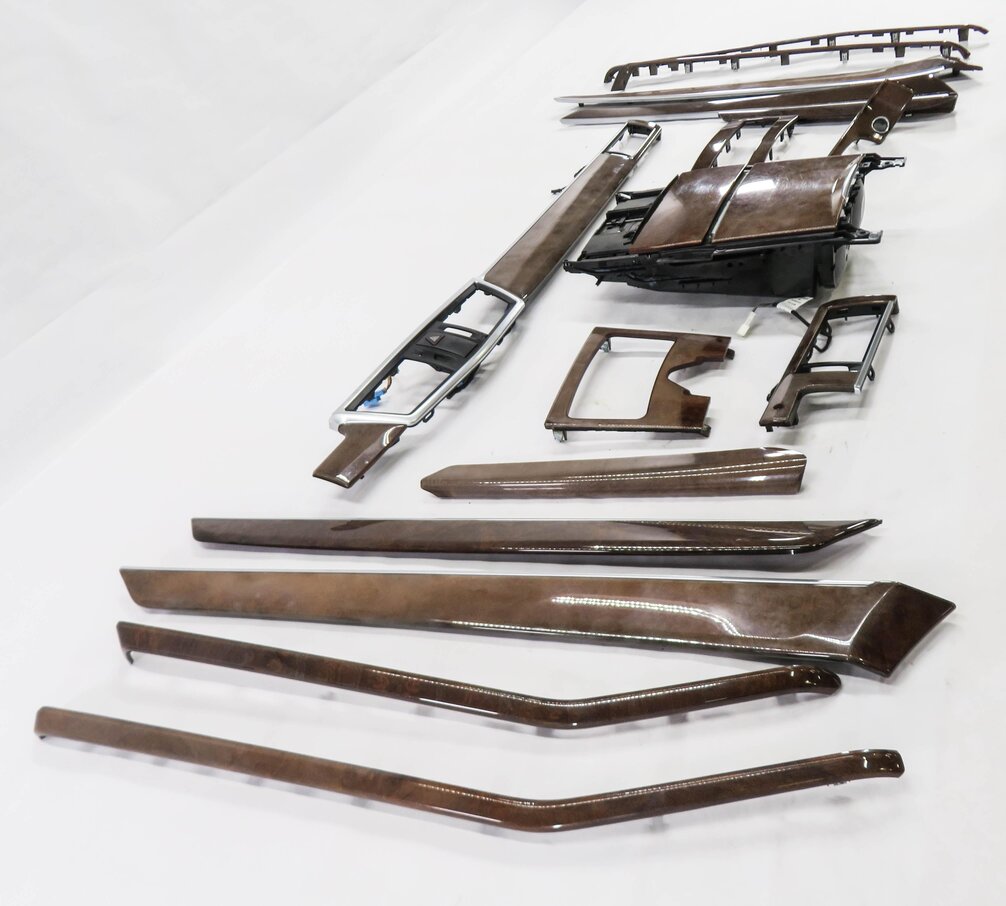 Thumbnail 3: 2013 MERCEDES E350 (W212) DASH DOOR CONSOLE TRIM PANEL SET (WALNUT WOOD VENEER)