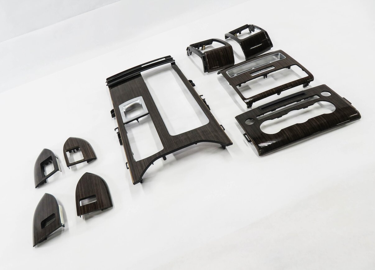 2014 RANGE ROVER SPORT (L494) DASH DOOR CONSOLE WOOD TRIM SET (SHADOW ZEBRANO)