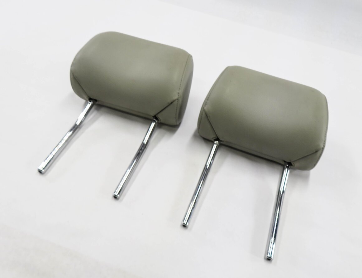 2014 AUDI Q7 (4L) FRONT LEFT & RIGHT SEAT HEADREST SET-2 (GRAY LEATHER)