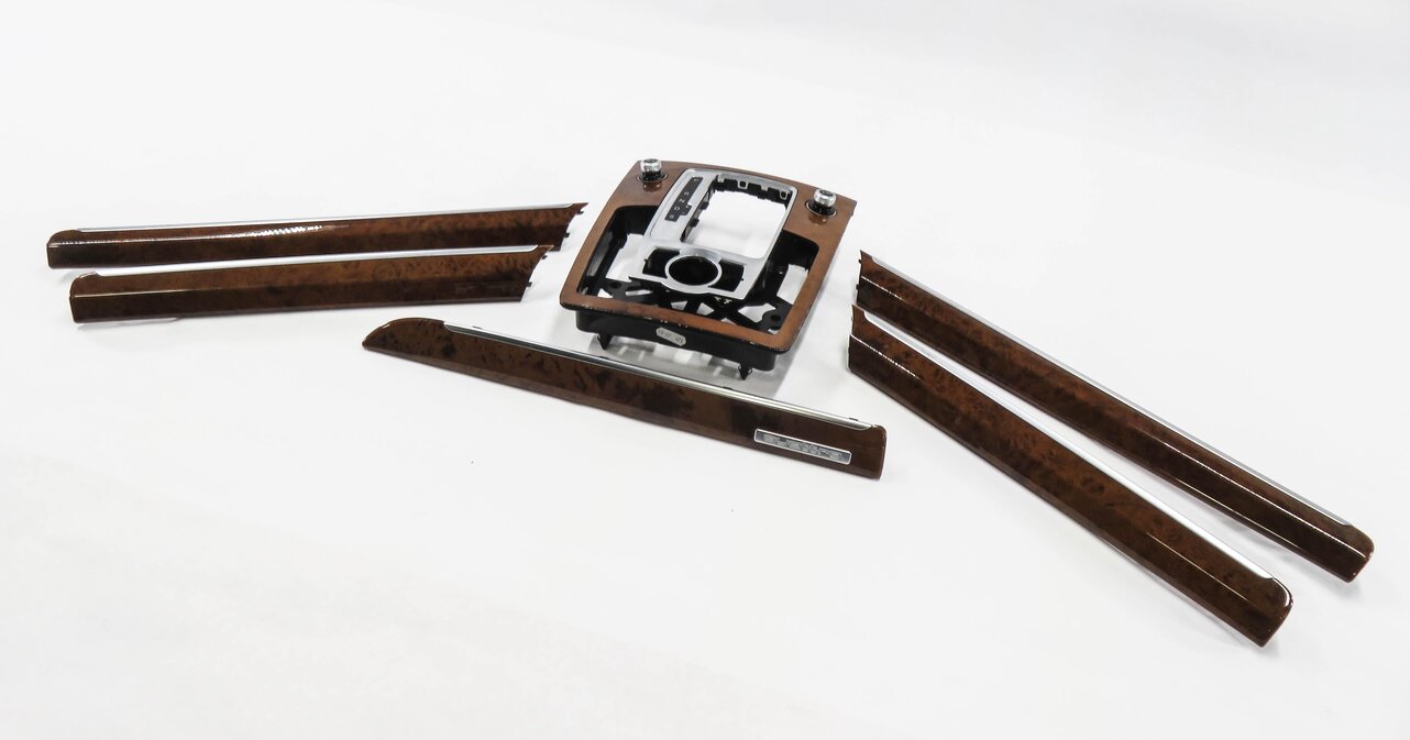 2014 AUDI Q7 (4L) DASH DOOR CONSOLE TRIM PANEL SET (BURR WALNUT WOOD GRAIN)