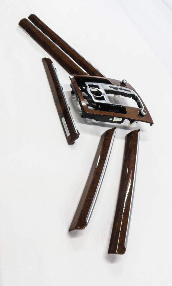 Thumbnail 2: 2014 AUDI Q7 (4L) DASH DOOR CONSOLE TRIM PANEL SET (BURR WALNUT WOOD GRAIN)