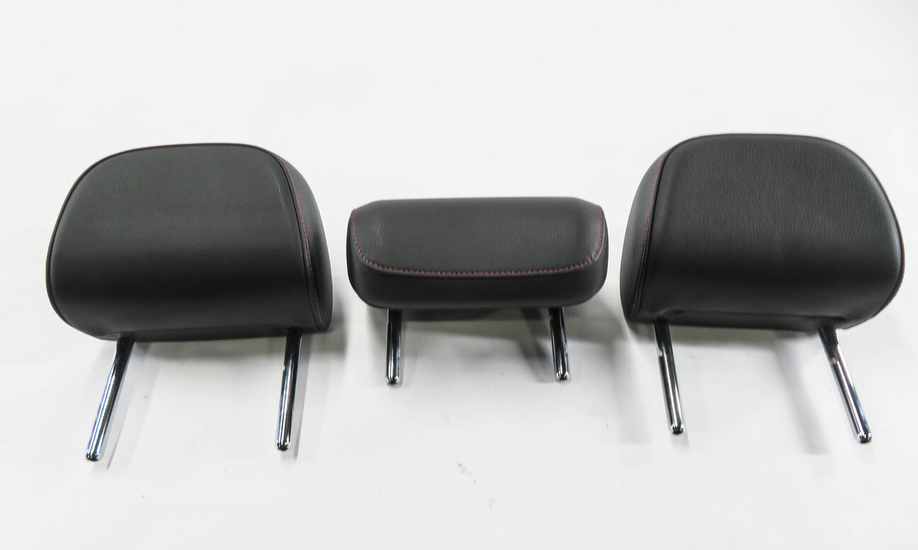 2015 AUDI S3 (8V) REAR SEAT - LEFT / CENTER / RIGHT - HEADREST SET (BLACK)