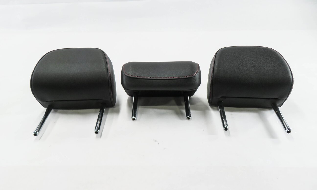 Thumbnail 2: 2015 AUDI S3 (8V) REAR SEAT - LEFT / CENTER / RIGHT - HEADREST SET (BLACK)