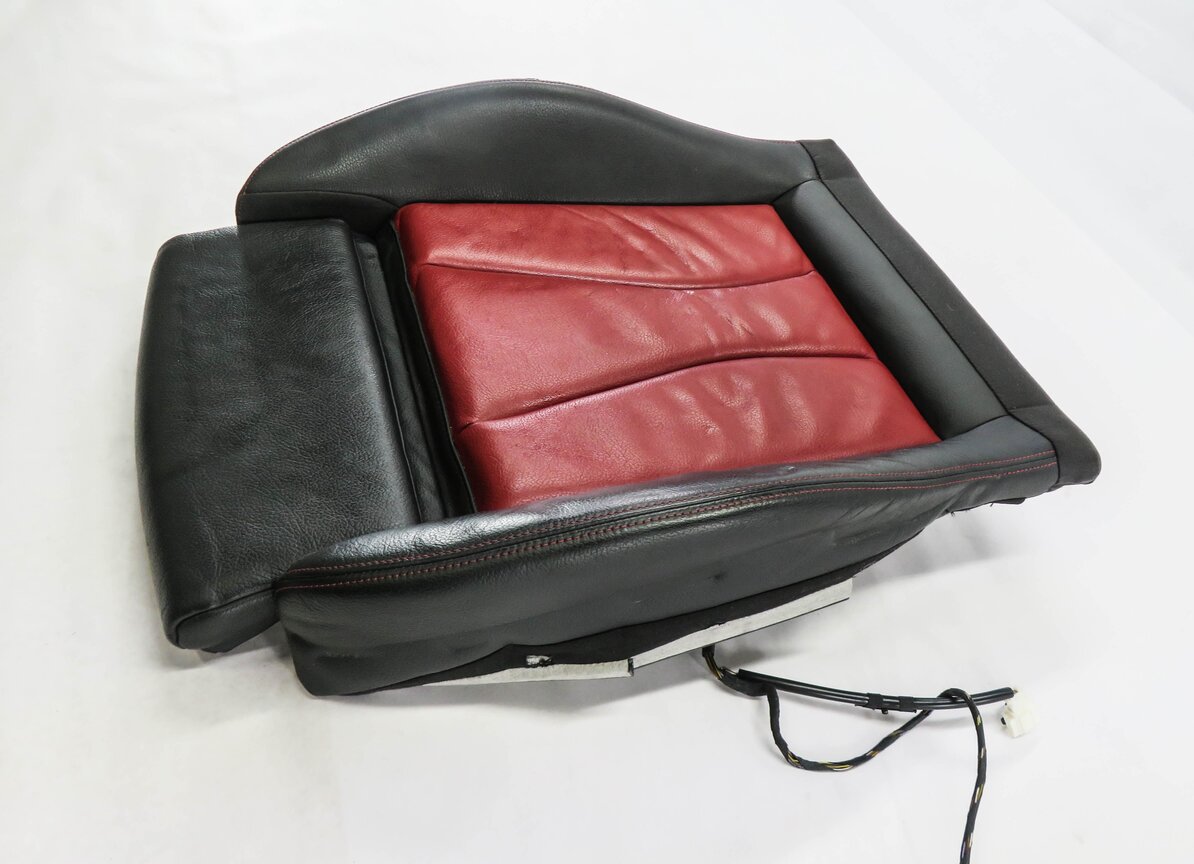 Thumbnail 3: 2015 AUDI S3 (8V) DRIVER - LOWER BOTTOM HEATED SEAT CUSHION (RED & BLACK)