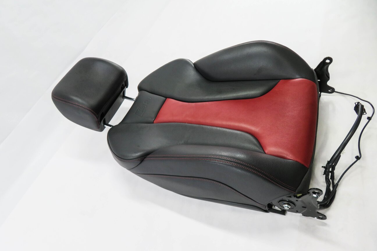 Thumbnail 2: 2015 AUDI S3 (8V) PASSENGER - UPPER TOP HEATED SEAT CUSHION (RED & BLACK)