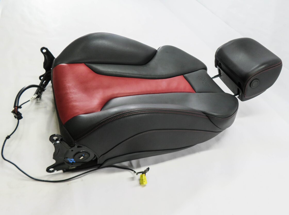 Thumbnail 3: 2015 AUDI S3 (8V) PASSENGER - UPPER TOP HEATED SEAT CUSHION (RED & BLACK)