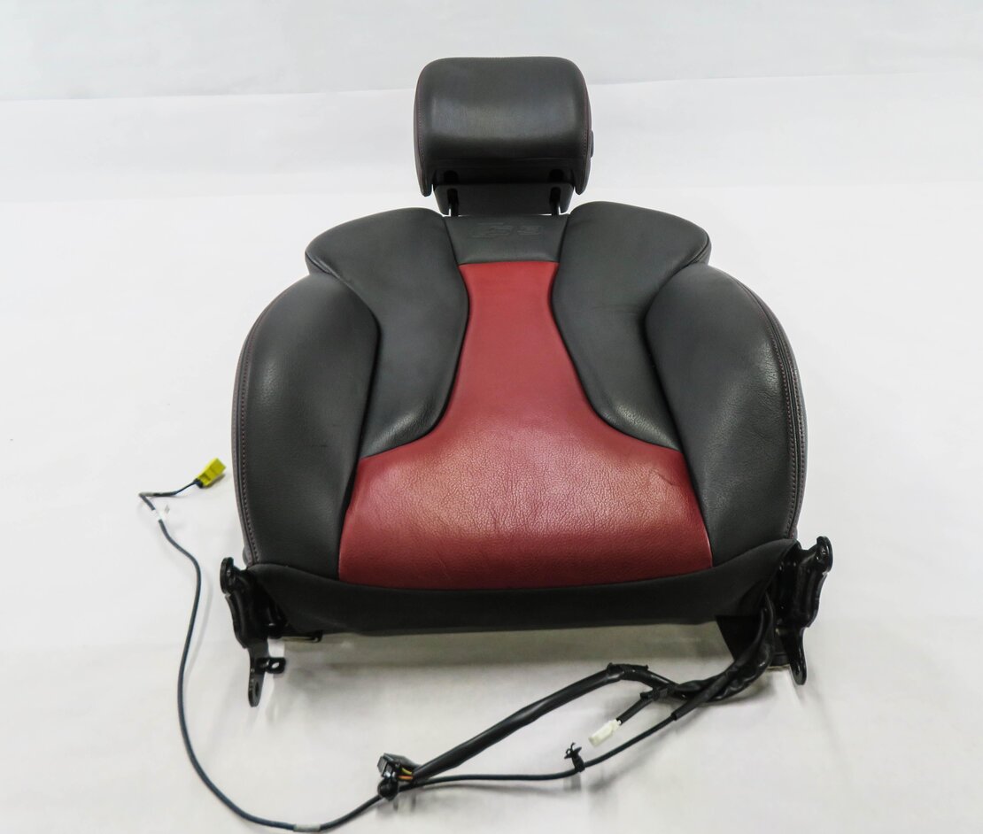 Thumbnail 1: 2015 AUDI S3 (8V) DRIVER - UPPER TOP HEATED SEAT CUSHION (RED & BLACK)
