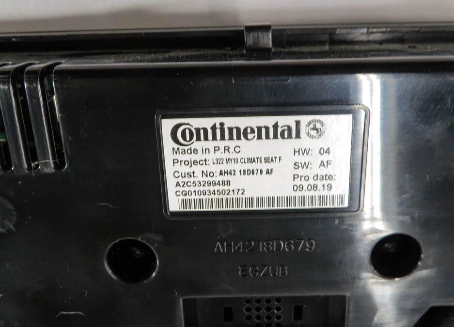 Thumbnail 9: 2010-2011 RANGE ROVER (L322) HEATER A/C TEMPERATURE CONTROL (HEAT / COOLED SEAT)