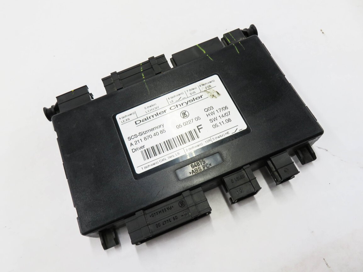 2009 MERCEDES GL320 (X164) LEFT FRONT DRIVER SEAT CONTROL MODULE