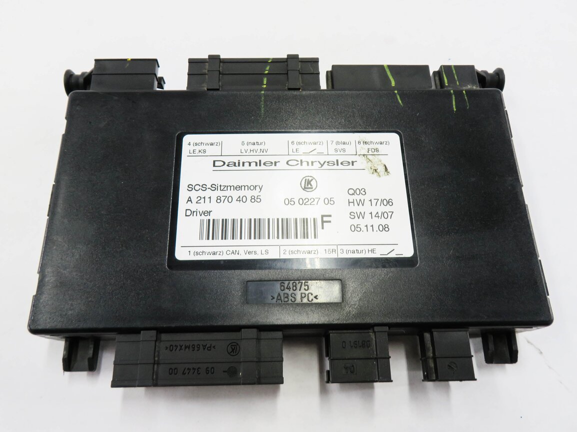 Thumbnail 2: 2009 MERCEDES GL320 (X164) LEFT FRONT DRIVER SEAT CONTROL MODULE